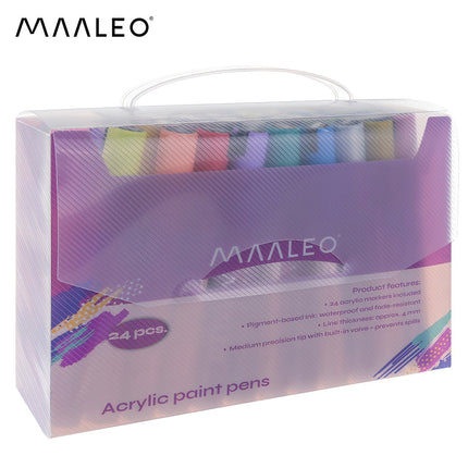 Acrylic Markers Set, 24 Colors – Waterproof, Multi-Surface