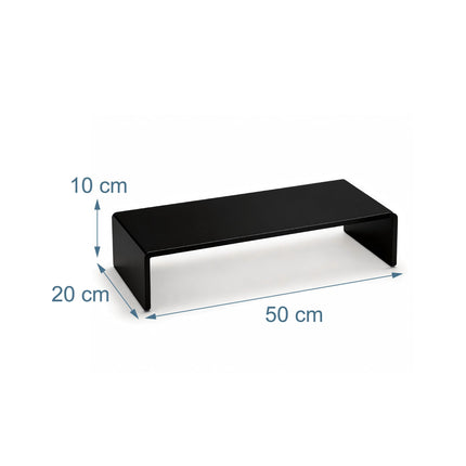Acrylic Monitor Riser - Black, 50 x 20 x 10 cm
