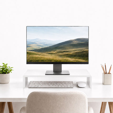 Acrylic Monitor Riser, White, 35x20x10 cm