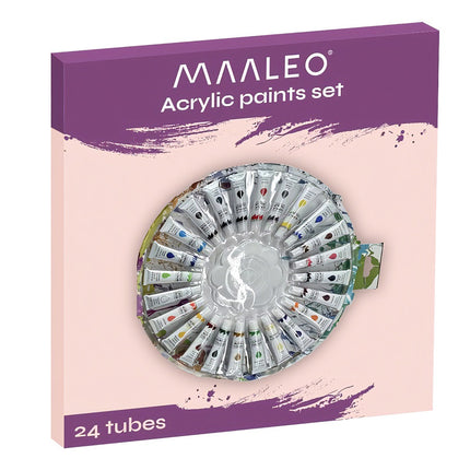 Acrylic paints 12ml - set of 24 Maaleo 24725