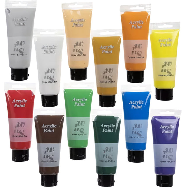 Acrylfarben 12 Stk. 100ml Maaleo 20424 