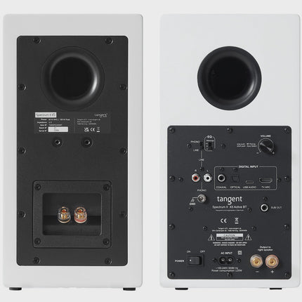 Active Bluetooth Bookshelf Speakers with HDMI, White