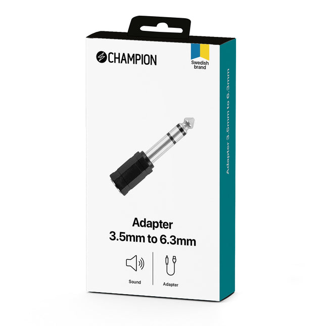 Adapter 3,5mm Buchse auf 6,3mm Stecker