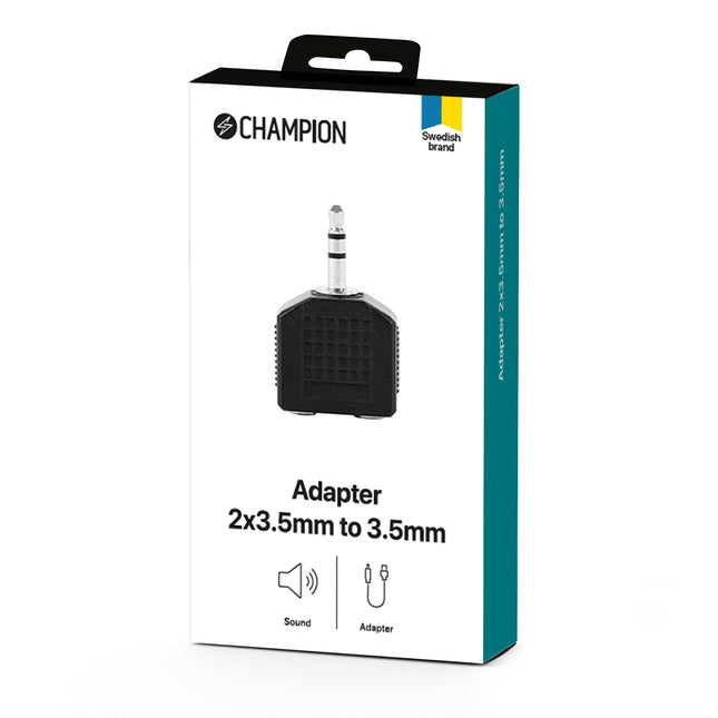 Adapter 3,5mm Stecker - 2 x 3,5mm Buchse