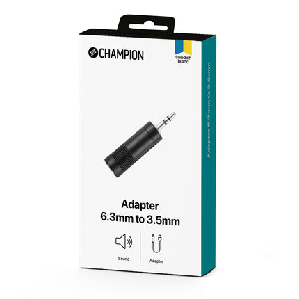 Adapter 6.3mm female to 3.5mm male