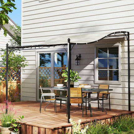 Gartenpavillon mit wasserabweisendem Dach, 2,5x3m, creme