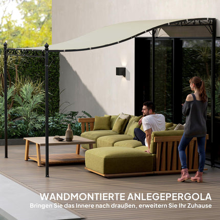 Gartenpavillon mit wasserabweisendem Dach, 2,5x3m, creme
