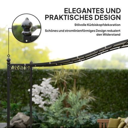 Gartenpavillon mit wasserabweisendem Dach, 2,5x3m, creme