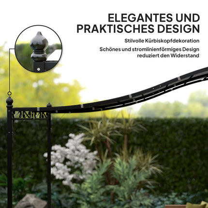 Aanbouwpaviljoen pergola met overkapping, waterafstotende paviljoenoverkapping, vrijstaand tuinpaviljoen, terraspaviljoenoverkapping, zonwering voor terras, tuin, ca. 2,5 x 3 x 2,5 m, donkergrijs