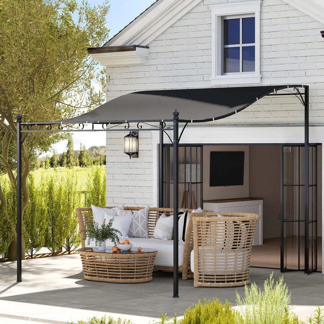 Dark gray garden pavilion Pergola, water-repellent, 2.5x3x2.5 m