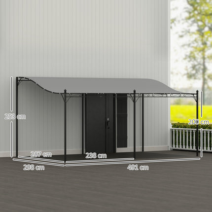 Freistehender Gartenpavillon mit wasserabweisendem Dach, 3x5 m