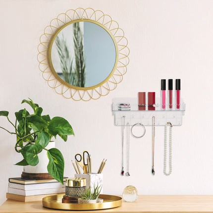 Klebe-Schmuckorganizer mit Ablage und Haken