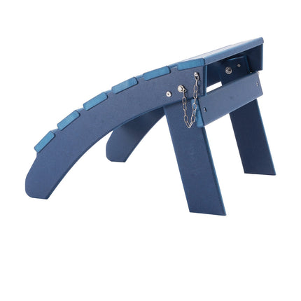 Adirondack Folding Ottoman, HDPE Weather-Resistant, Blue