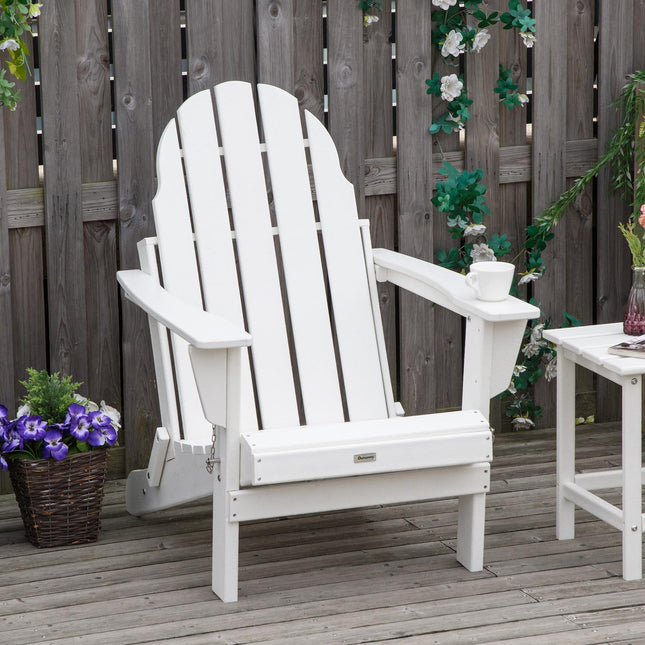 Klappbarer Adirondack Gartenstuhl - Weiß, 75x87x93 cm