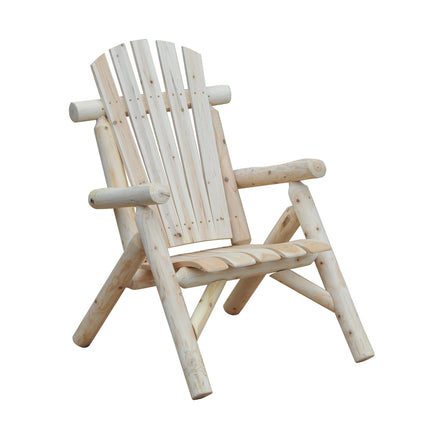 Adirondack Gartenstuhl aus Holz – Hohe Rückenlehne, Armlehnen, Fichte