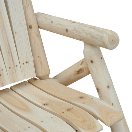 Adirondack Gartenstuhl aus Holz – Hohe Rückenlehne, Armlehnen, Fichte