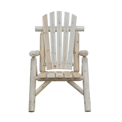 Adirondack Gartenstuhl aus Holz – Hohe Rückenlehne, Armlehnen, Fichte