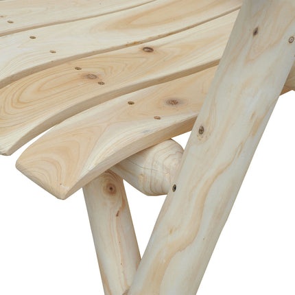Adirondack Gartenstuhl aus Holz – Hohe Rückenlehne, Armlehnen, Fichte