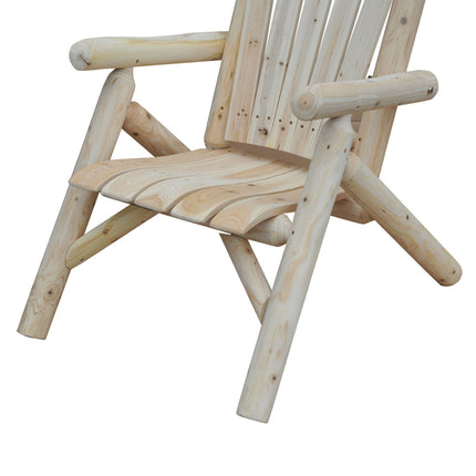 Adirondack Gartenstuhl aus Holz – Hohe Rückenlehne, Armlehnen, Fichte