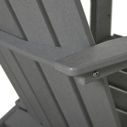 Adirondack-Gartensessel aus Kunststoff mit Getränkehalter, grau