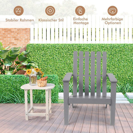 Adirondack Stuhl Adirondack Chair aus Akazienholz Gartenstuhl bis 160 kg Grau