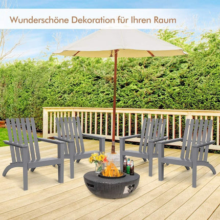 Adirondack Stuhl Adirondack Chair aus Akazienholz Gartenstuhl bis 160 kg Grau