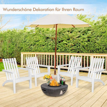 Adirondack Stuhl Adirondack Chair aus Akazienholz Gartenstuhl bis 160 kg weiß