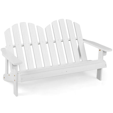 Chaise Adirondack pour enfant Chaise Adirondack 2 places en bois blanc 99 x 51 x 56,5 cm