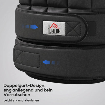 Adjustable 10 KG Weighted Vest, Black, Oxford Fabric