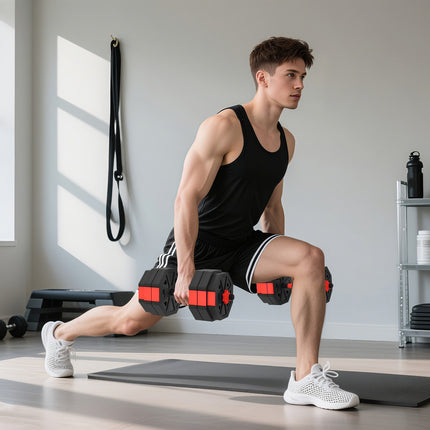 Verstellbares 4-in-1 Hantelset, 25 kg für Home-Workouts