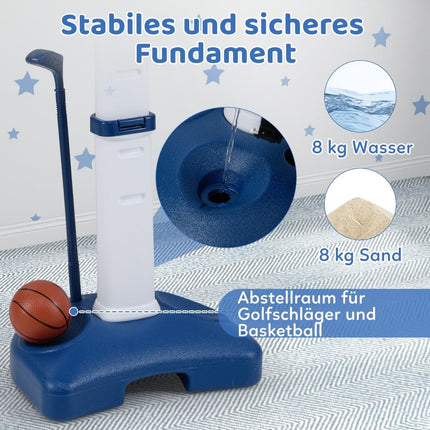 Adjustable 4-in-1 Kids Basketball Hoop Set with Accessories