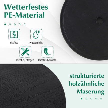 Adjustable 50cm Round Umbrella Table with 38mm Hole