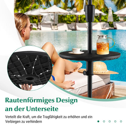 Adjustable 50cm Round Umbrella Table with 38mm Hole