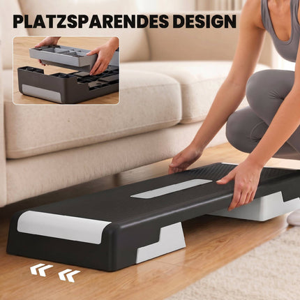 Adjustable Aerobic Step Platform, Non-Slip, 3 Heights 15-25 cm