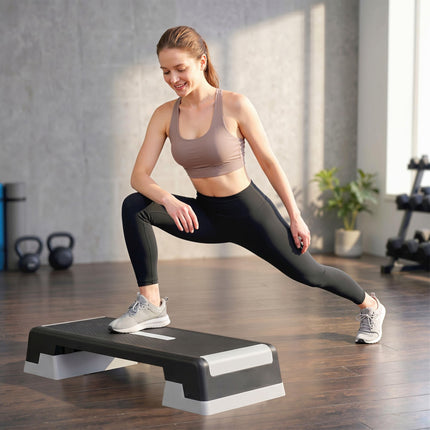 Adjustable Aerobic Step Platform, Non-Slip, 3 Heights 15-25 cm