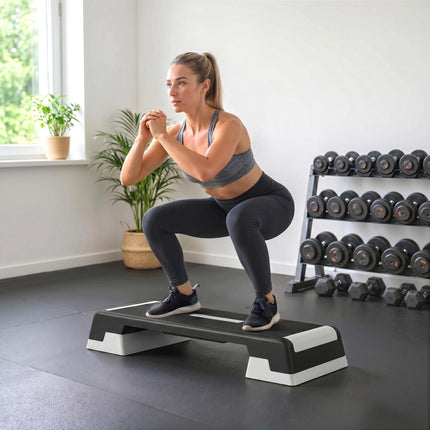 Adjustable Aerobic Step Platform, Non-Slip, 3 Heights 15-25 cm