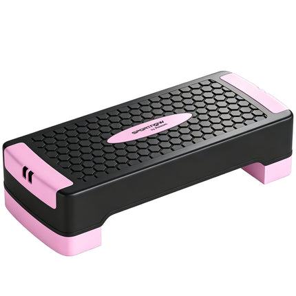 Adjustable Aerobic Stepper with Resistance Bands, Pink