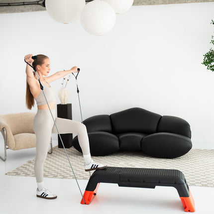 Nastavitelný aerobní step s funkcí lavice, pro komerční použití