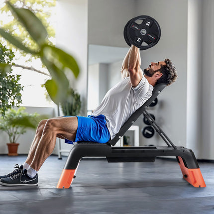 Nastavitelný aerobní step s funkcí lavice, pro komerční použití
