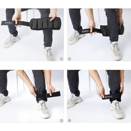 Adjustable Ankle & Wrist Weights, 2 x 1kg