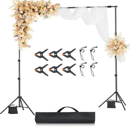 Adjustable Backdrop Stand Kit, 8.5 x 10 Ft, 2 Tripods