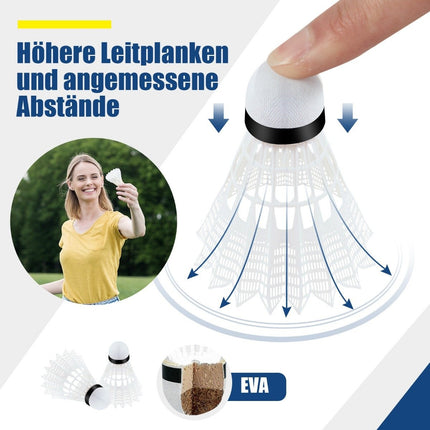 Verstellbares Badmintonnetz-Set mit Ständer, Federbällen & Tasche