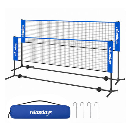 Adjustable Badminton Net with Stand, 400 cm, Blue