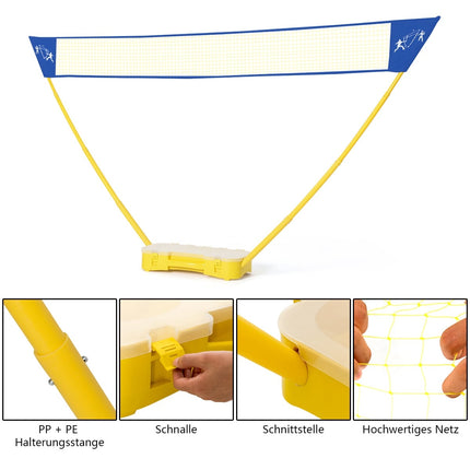 Adjustable Badminton Volleyball Net Set, 3x1.5m Portable