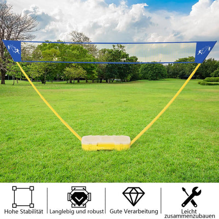 Adjustable Badminton Volleyball Net Set, 3x1.5m Portable