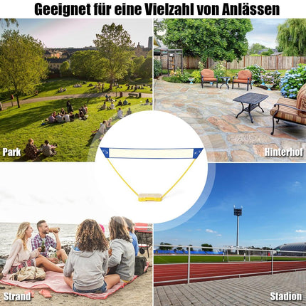 Adjustable Badminton Volleyball Net Set, 3x1.5m Portable