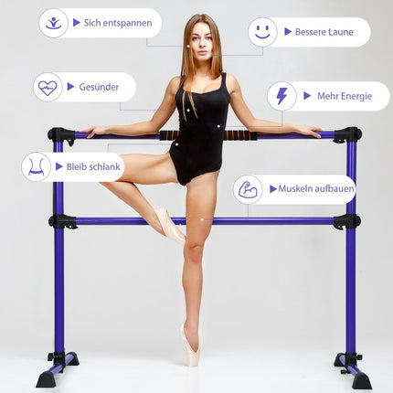 Verstellbare Ballettstange – tragbar, rutschfest, 124,5 x 71 x 120 cm