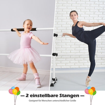 Verstellbare Ballettstange, tragbar mit rutschfesten Füßen