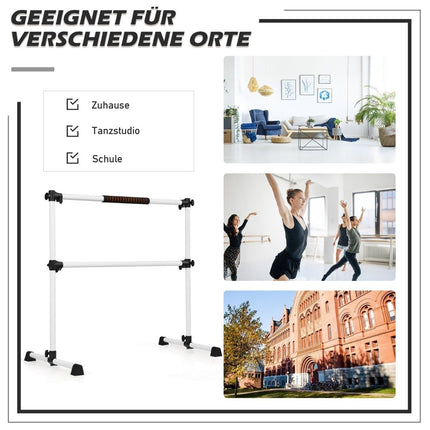 Verstellbare Ballettstange, tragbar mit rutschfesten Füßen