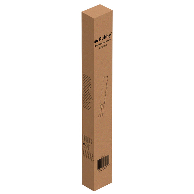 Verstellbarer Schubladenorganizer aus Bambus, Weiß, 4er-Pack